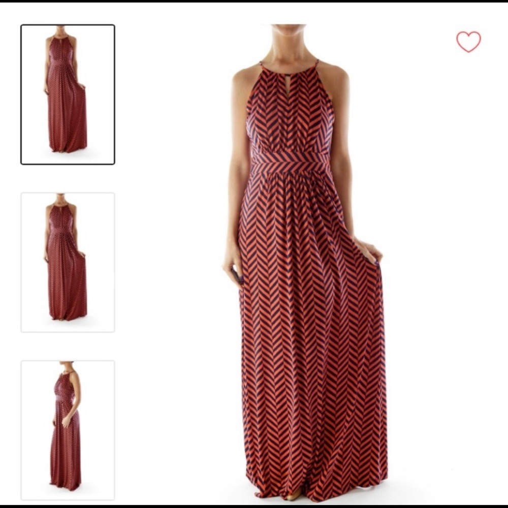 LOFT Maxi Chevron Dress